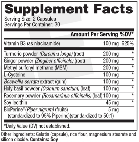 Joint N-11 Supplement facts