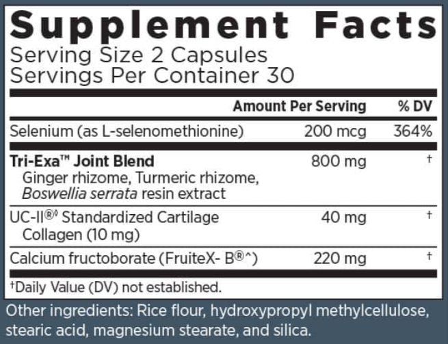 TriFlexarin supplement facts